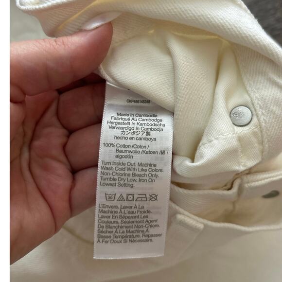 NWT Madewell The Rilee Denim Midi Skirt In Tile White Size 26 - Picture 6 of 7